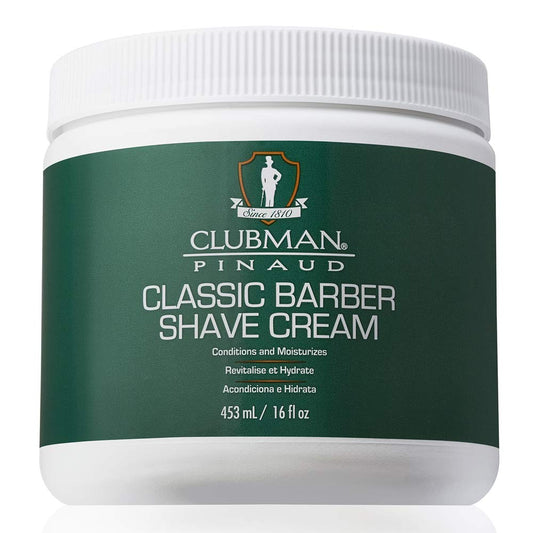 Clubman Pinaud Classic Barber Shave Cream, Conditioner and Moisturizes, 16 fl oz/453 mL