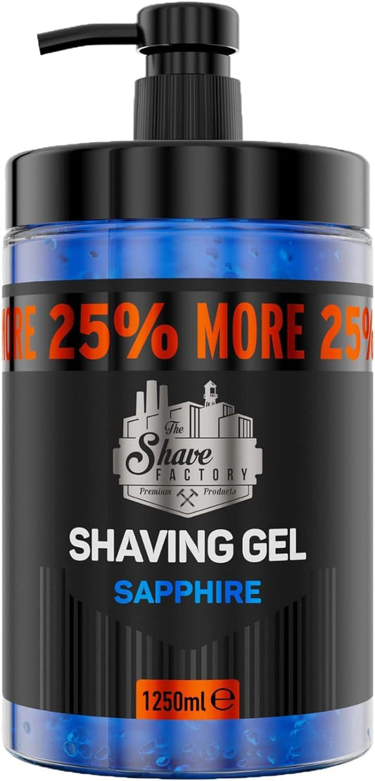 The Shave Factory Shaving Gel 1250ML with 25% MORE Free | Moisturizing Effect Fresh Active