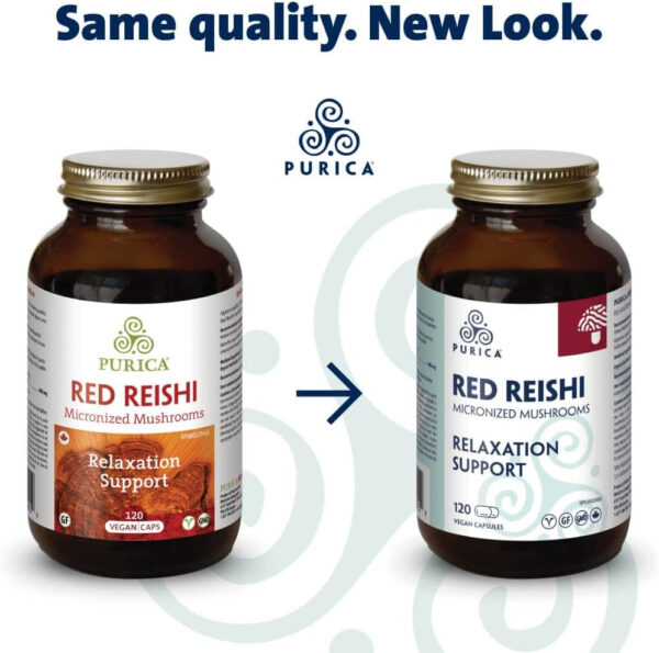 PURICA - Red Reishi - Micronized Mushrooms - Relaxation Support (60 Count (Pack of 1)) - Image 7
