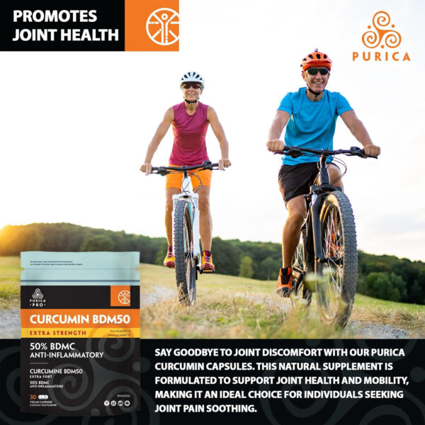 PURICA - Curcumin BDM50 Extra Strength, 30 Vegan Capsules - Source of Antioxidants - Help Relieve Joint Inflammation - Image 5