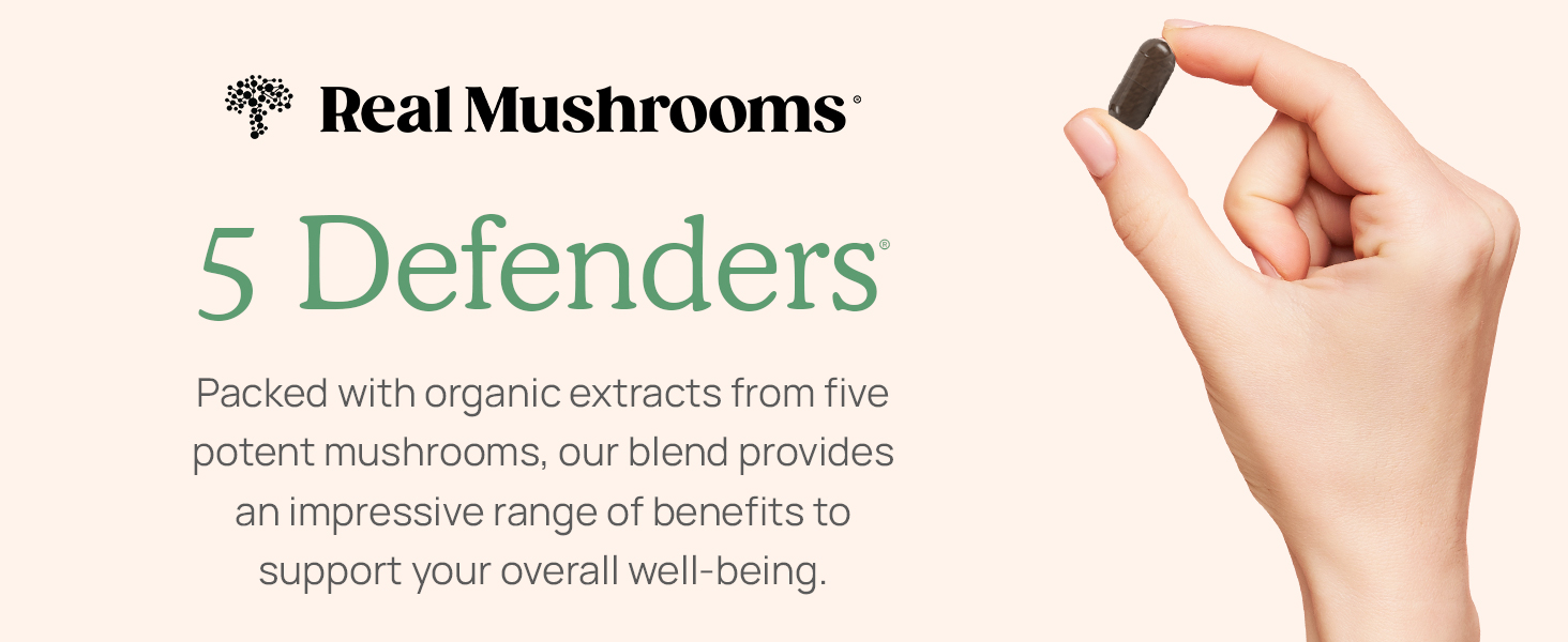 Real Mushrooms 5 Defenders Powder - Mushroom Extract