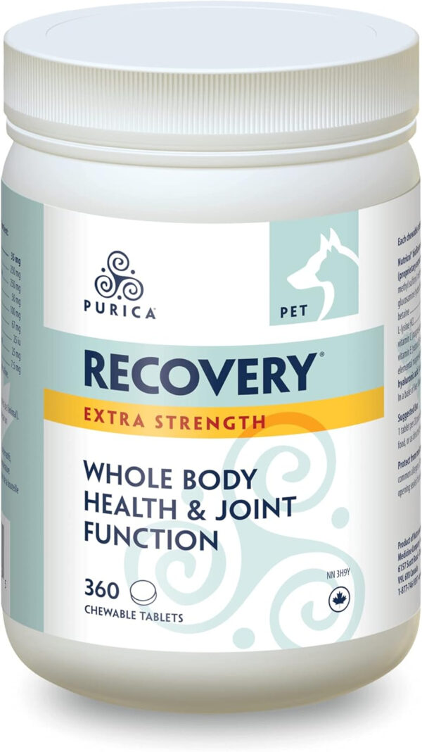 PURICA Pet Recovery Extra Strength - Advanced Joint Function Supplement for Dogs & Cats, Supports Hip & Joint Care, Improves Playfulness and overall Health, 360 Count