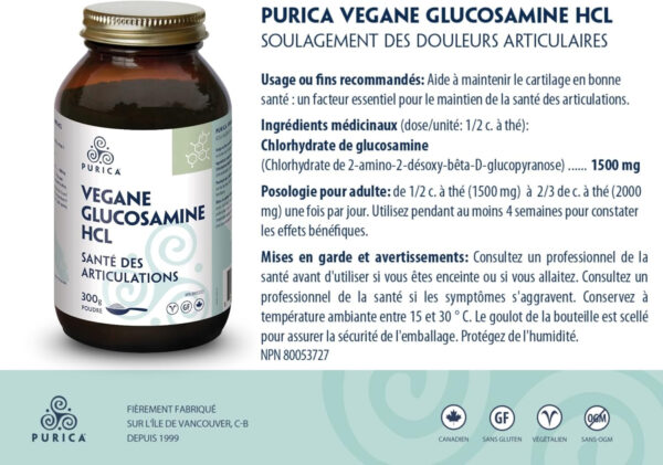 PURICA Glucosamine Hydrochloride Powder, 300g - Enhanced Joint Support, High Absorption Formula for Men & Women, Supports Cartilage & Joint Health, Easy to Mix - Image 7