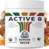 Active 8 Mushroom Extract Powder 125 grams of Organic Lion's Mane, Reishi, Cordyceps, Maitake, Shiitake, Turkey Tail, Chaga, and Himematsutake - Performance Supplement