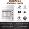 Active 8 Mushroom Extract Powder 125 grams of Organic Lion's Mane, Reishi, Cordyceps, Maitake, Shiitake, Turkey Tail, Chaga, and Himematsutake - Performance Supplement - Image 4