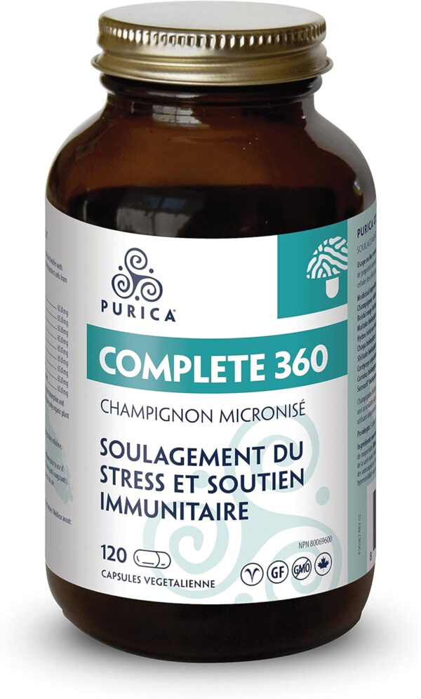 PURICA Complete 360 Micronized Mushroom Blend - 120 Vegan Capsules - Daily Wellness Support with Cordyceps, Turkey Tail, Ashwagandha, Organic Sun Mushroom, Red Reishi, Maitake, Lion's Mane, Chaga, Shiitake - Image 9
