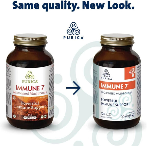 PURICA - Immune 7 Micronized Mushrooms, 120 Vegan Capsules - Maintaining a Healthy Immune System - Source of Antioxidants - Immunomodulating Properties - Image 6