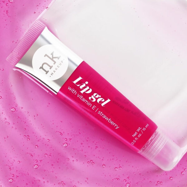 VARIETY SET OF 5 NK Hydrating Lip Gel - Vitamin E (Clear, Rosehip Oil, Bubble Gum, Cherry, Strawberry) - Image 9