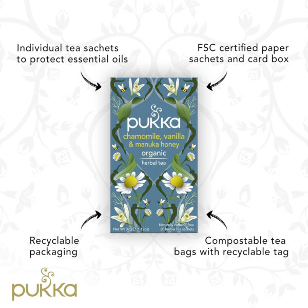 Pukka - Chamomile, Vanilla & Manuka Honey Tea - 32g - Image 7
