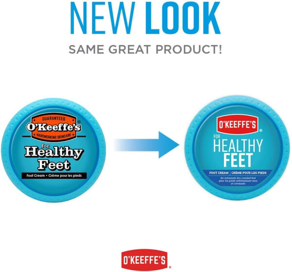 O'Keeffe's Healthy Feet Foot Cream Relieves and Repairs Extremely Dry Cracked Feet Instantly Boosts Moisture 3.2 oz / 90.7 g Jar (Pack of 1) K1320013 - Image 7