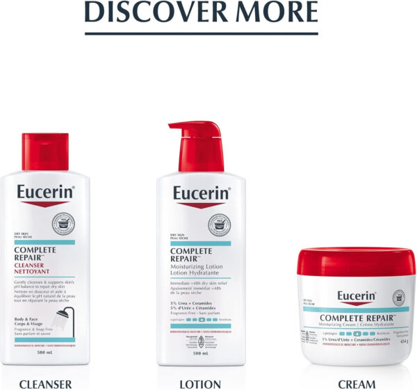 EUCERIN Complete Repair Moisturizing Foot Cream for Very Dry, Rough Skin | Feet Cream, 85mL | 10% Urea Cream | Ceramide Cream | Dry Skin Cream | Fragrance-free Cream | Non-Greasy Cream | Recommended by Dermatologists - Image 9