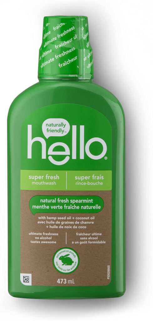 Hello super fresh mouthwash, alcohol-free, 473 mL