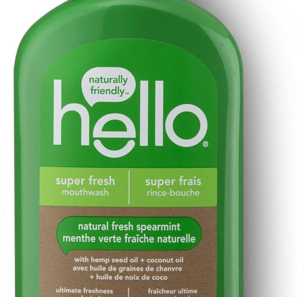 Hello super fresh mouthwash, alcohol-free, 473 mL