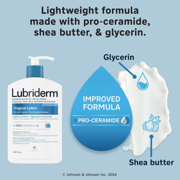 Lubriderm Original Moisture Body Lotion, 480ml - Image 5