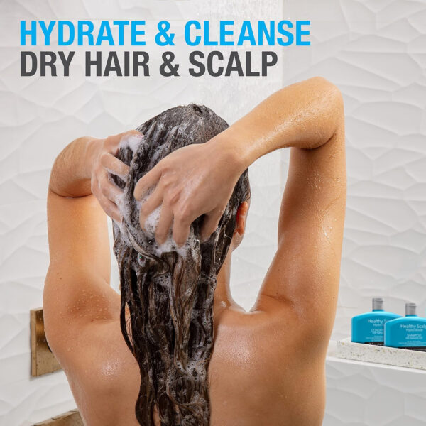 Neutrogena Moisturizing Healthy Scalp Hydro Boost Shampoo for Dry Hair and Scalp, with Hydrating Hyaluronic Acid, pH-Balanced, Paraben & Phthalate-Free, Color-Safe, 354 ml - Image 4