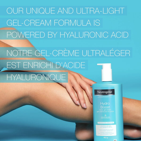 Neutrogena Hydro Boost Gel Body Cream and Moisturizer for Dry Skin, With Hyaluronic Acid, 453g - Image 4