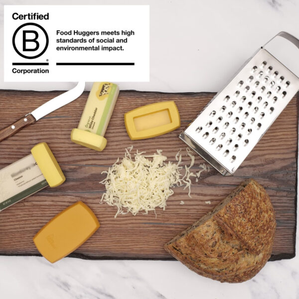 Food Huggers Cheese Huggers Set of 4 Reusable Silicone Savers | Cheese Paper Alternative | Store Cheddar, Swiss, Colby Jack and More - Image 8