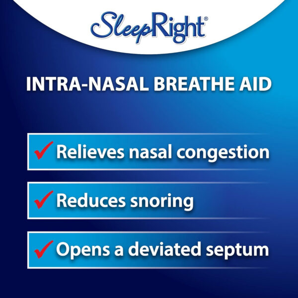SleepRight Intra-Nasal Breathe Aids Breathing Aids for Sleep Nasal Dilator Snore Reducer - 2 Pack (4 Count) - Image 8