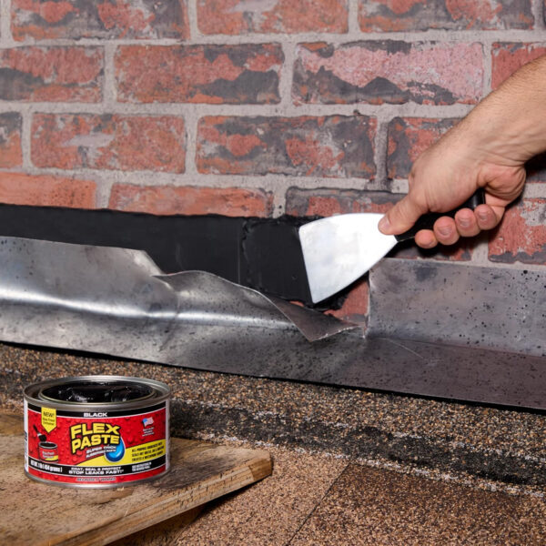 Flex Paste - All Purpose Rubberized Waterproof Paste Indoor & Outdoor Repairs Spread, Shape, Form & Seal Gaps, Cracks, Holes Paintable Great for Roofs, Foundation, Drywall, White, 1 lb (454 g) - Image 7