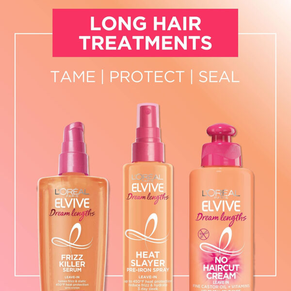L'Oreal Paris Elvive Dream Lengths Heat Slayer Pre-Iron Spray Leave-In, 4.4 Ounce - Image 7