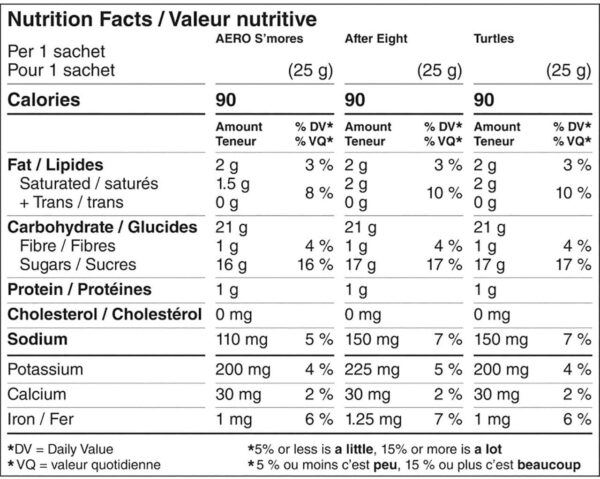 Carnation Hot Chocolate, Variety Pack, Aero, Turtles, After Eight (7ct x 25g) sachets, Imported from Canada) - Image 3