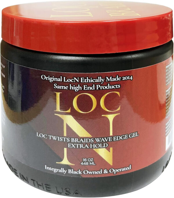 LOC N GEL LOC Twists Braids Wave Edge Gel 16 OZ. -Extra Hold-
