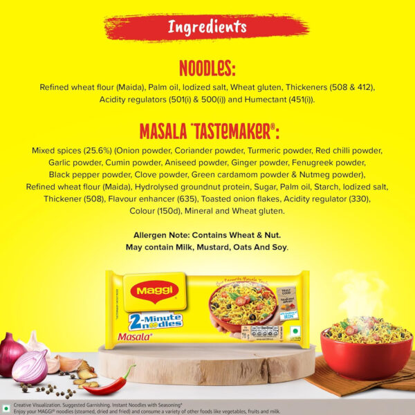 Maggi 2-Minute Noodles Masala, 70g (Pack of 12) - Image 4