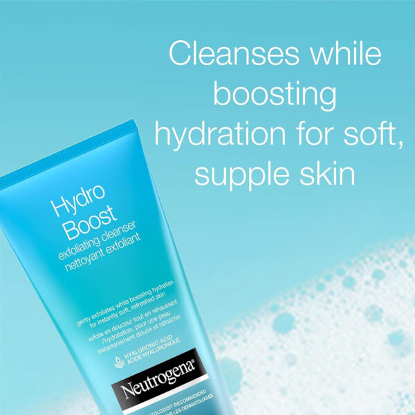 Neutrogena Hydro Boost Exfoliating Face Scrub - Hyaluronic Acid and AHA - Face Cleanser - Non-Comedogenic - 141g - Image 3