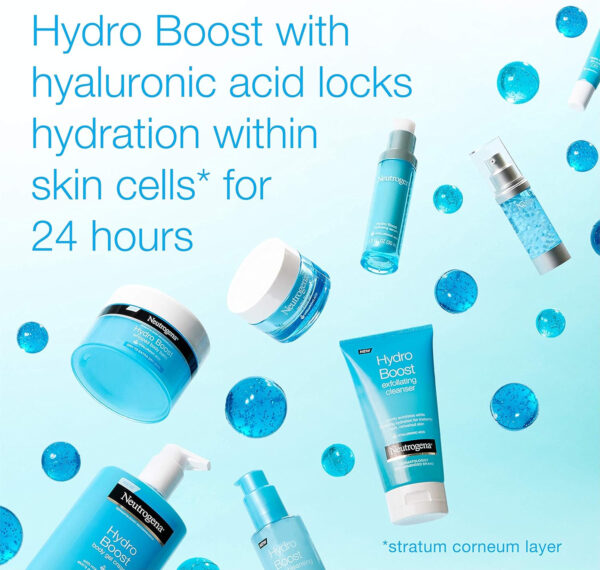 Neutrogena Hydro Boost Exfoliating Face Scrub - Hyaluronic Acid and AHA - Face Cleanser - Non-Comedogenic - 141g - Image 7