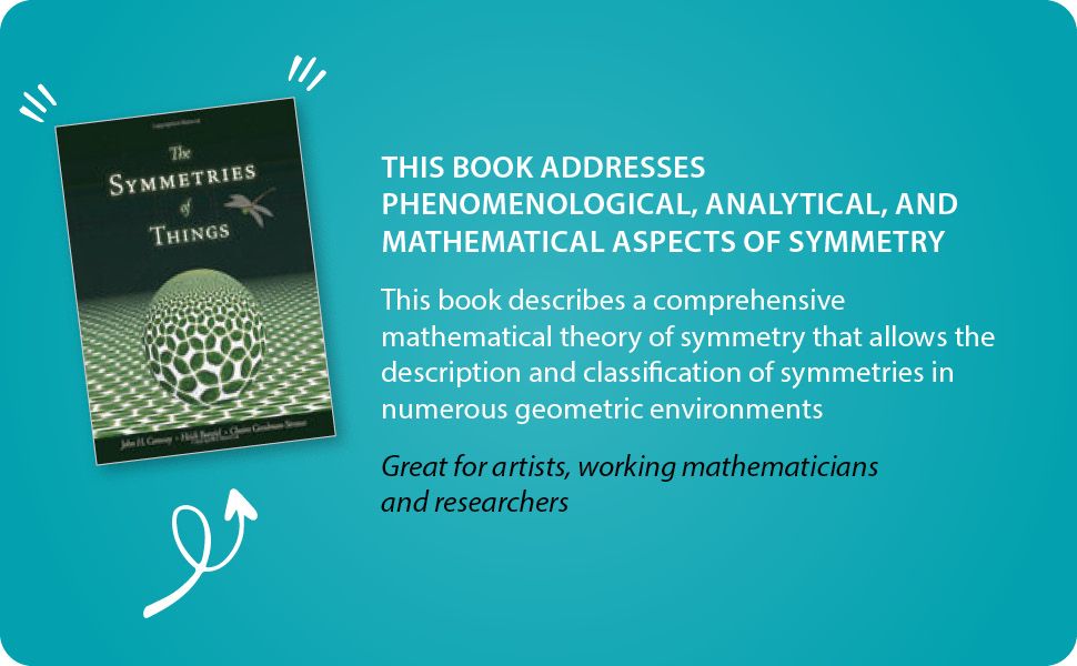 Blurb and description for A K Peters/CRC PressThe Symmetries of Things by author Conway front cover