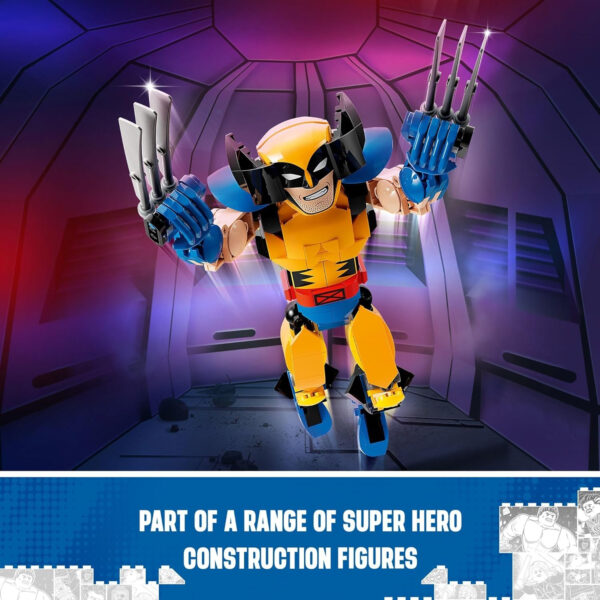 LEGO Marvel Wolverine Construction Figure 76257 Buildable Marvel Action Figure, Fully Jointed Marvel Collectible with 6 Claw Elements for Play and Display, X-Men Super Hero Gift for Kids Ages 8-12 - Image 9