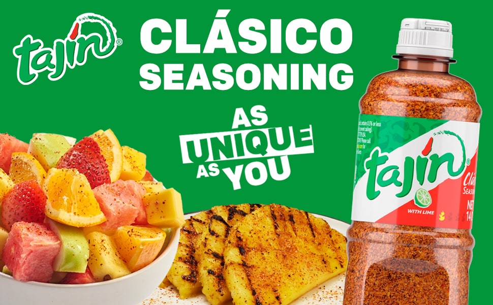 tajin powder on mexican fruit with lime chili lime seasoning tajín clásico 14 oz 14oz
