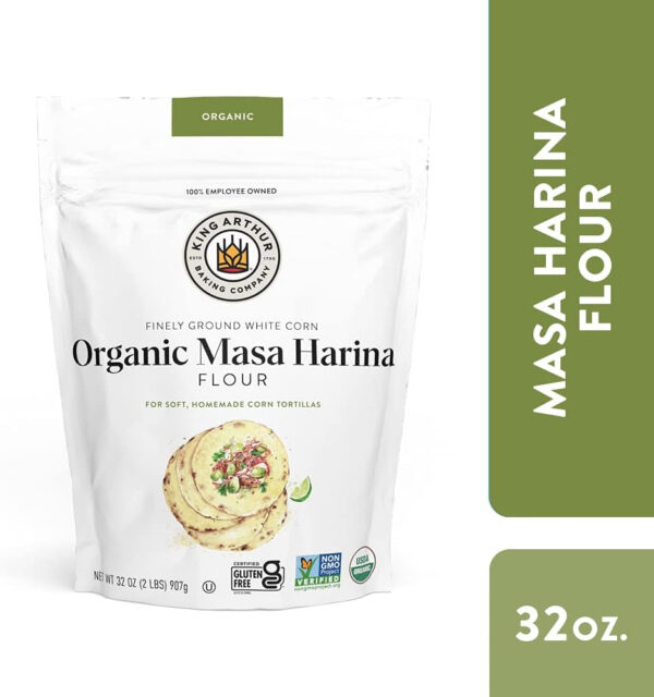 King Arthur Organic Masa Harina: Premium Corn Flour for Authentic Tortillas & Tamales - Non-GMO, Gluten-Free, Finely Ground White Corn Meal - American-Grown, Traditional Process - 2 lbs - Image 6