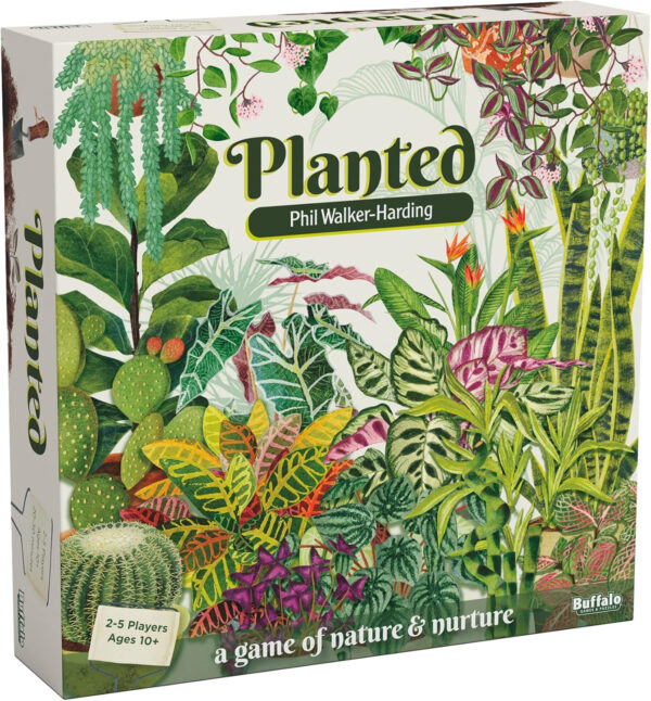 Planted Game by Phil Walker-Harding - Buffalo Games - Collect and Nurture Your houseplants.- Adult Game Night - Deck Building Game