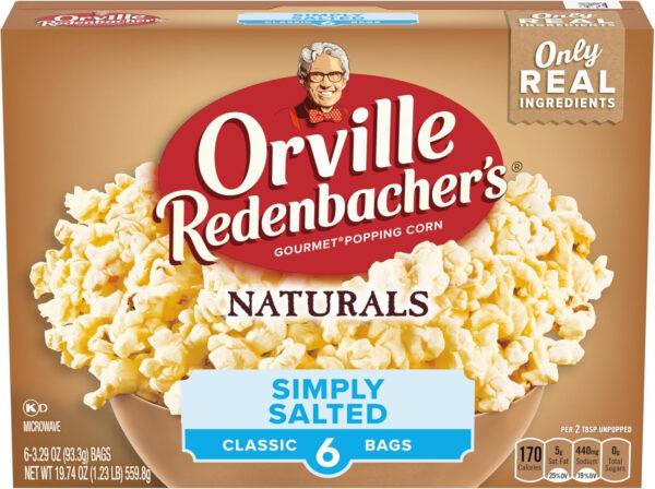 Orville Redenbacher's Natural Simply Salted Microwave Popcorn 6 ct