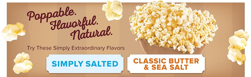 Try all of Orville Redenbacher’s natural popcorn varieties