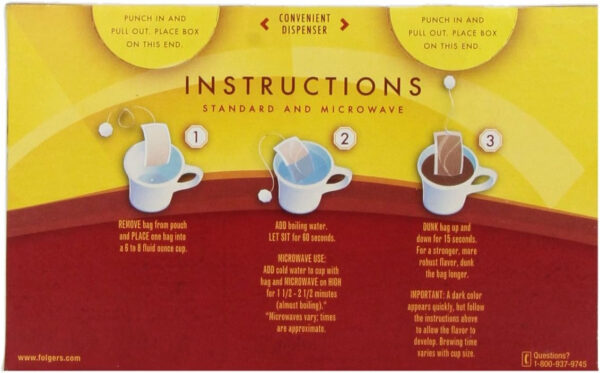 Folgers Coffee Singles Classic Roast Coffee Bags, 6 Ounce, 38 Count - Image 5