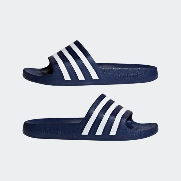 adidas mens Slide Sandal, dark blue/ftwr white/dark blue, 6 US - Image 9