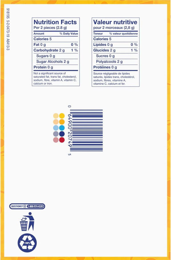 JUICY FRUIT, Fruit Flavoured Chewing Gum, 60 Pieces, 6 Bottles - Image 3