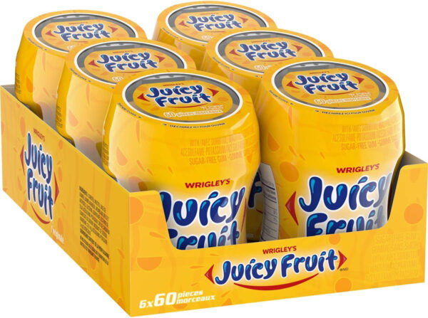 JUICY FRUIT, Fruit Flavoured Chewing Gum, 60 Pieces, 6 Bottles - Image 14