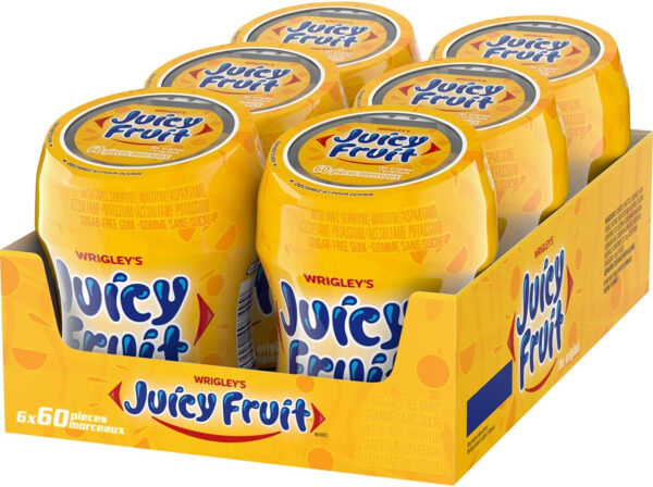 JUICY FRUIT, Fruit Flavoured Chewing Gum, 60 Pieces, 6 Bottles - Image 16