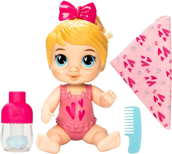 Baby Alive Shampoo Snuggle Harper Hugs Blonde Hair 11 Inch Water Baby Doll Playset, Toys for 3 Year Old Girls & Boys & Up