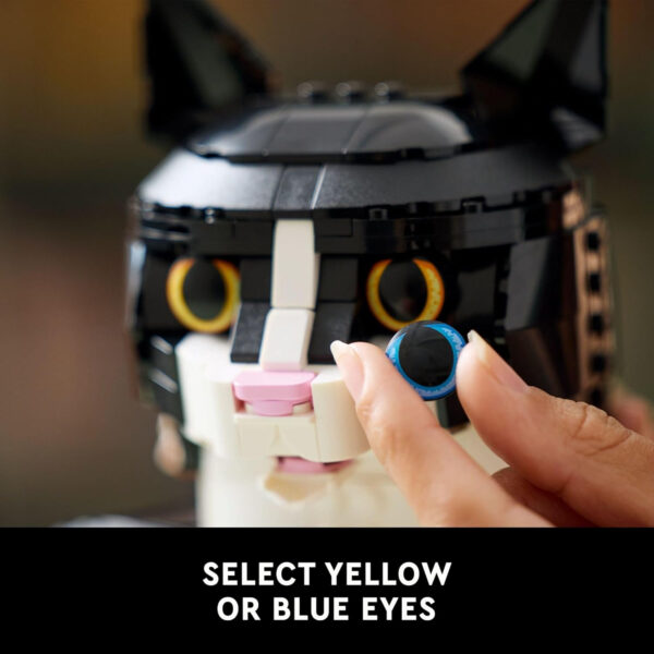 LEGO Ideas Tuxedo Cat, Home Décor, Cat Gift Idea for Animal-Lovers, Cat Lover Gifts, Collectible Model, Creative Activity, Building Set for Adults, 21349 - Image 5