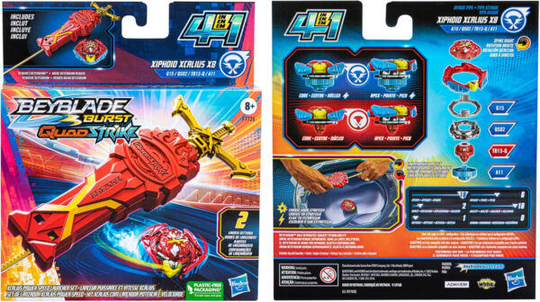 Beyblade Burst QuadStrike Xcalius Power Speed Launcher Pack, Battle Game Set with Xcalius Power Speed Launcher and Right-Spin Battling Top Toy - Image 6