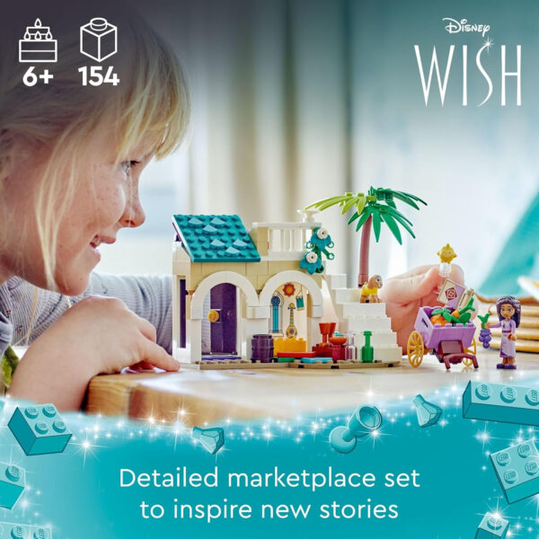 LEGO Disney Wish: Asha in The City of Rosas 43223 Building Toy Set, A Buildable Model from The Disney Movie to Inspire Adventures and Creative Play, A Fun Gift for Kids and Fans Ages 6 and up - Image 3