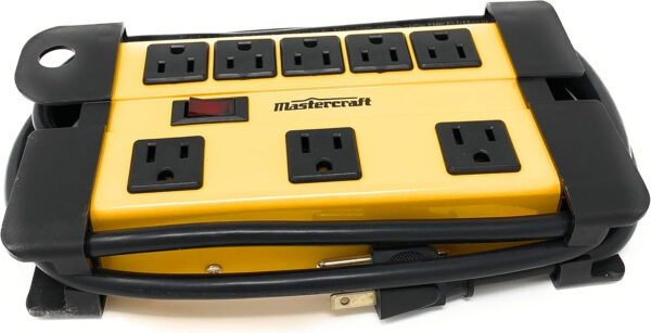 Noma Mastercraft 8-Outlet Power Strip, Heavy-Duty Contractor Grade with 6-Feet Cord