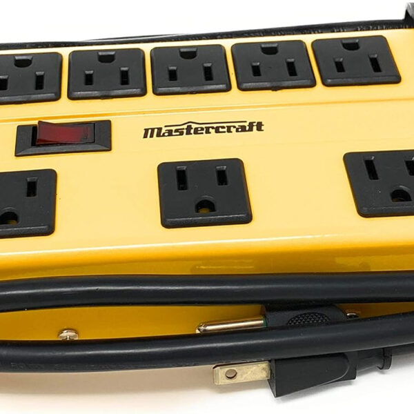 Noma Mastercraft 8-Outlet Power Strip, Heavy-Duty Contractor Grade with 6-Feet Cord