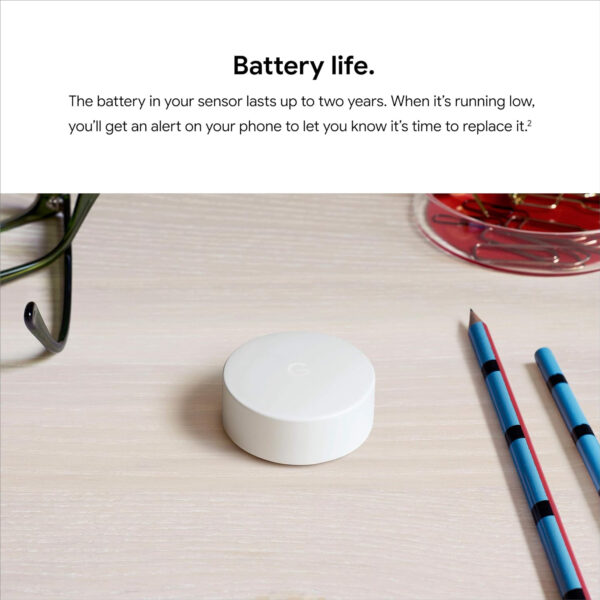 Google Nest Temperature Sensor - Nest Thermostat Sensor - Nest Sensor That Works with Nest Learning Thermostat and Nest Thermostat E - Smart Home, White - Image 9