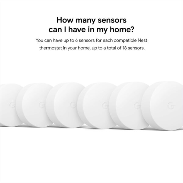 Google Nest Temperature Sensor - Nest Thermostat Sensor - Nest Sensor That Works with Nest Learning Thermostat and Nest Thermostat E - Smart Home, White - Image 11