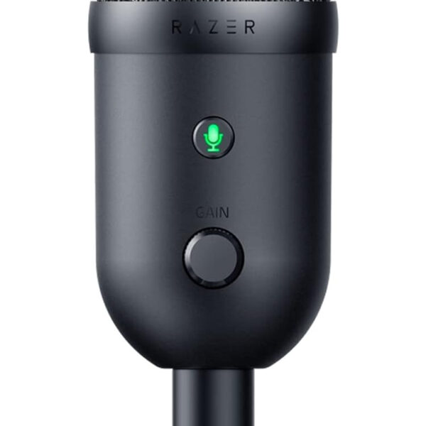 Razer Seiren V2 X USB Condenser Microphone for Streaming and Gaming on PC: Supercardioid Pickup Pattern - Integrated Digital Limiter - Mic Monitoring and Gain Control - Built-in Shock Absorber
